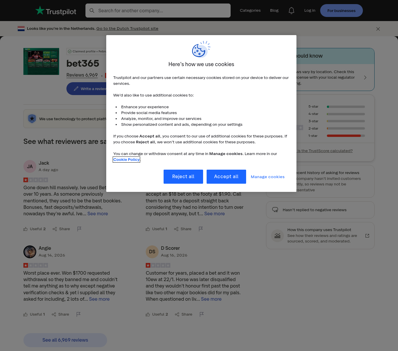Captura contextual de opiniones de usuarios sobre Bet365